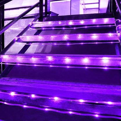 Solar Rope Lights Outdoor, 23ft 50LED Outdoor Rope String Lights Waterproof Copper Tube Wire String Lights for Garden,Yard, Path, Fence, Stairs, Backyard, Patio (Purple)