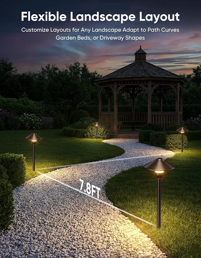 PARTPHONER Low Voltage Landscape Lighting 1-Pack, Aluminum 12V Pathway Lights with G4 Bulbs, Waterproof Oil Rubbed | Lumora