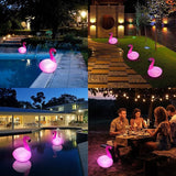 Solar Floating Lights 4PCS, Flamingo Floating Pool Lights Solar Powered, IP68 Waterproof Glow - Outdoor Path Light | Lumora