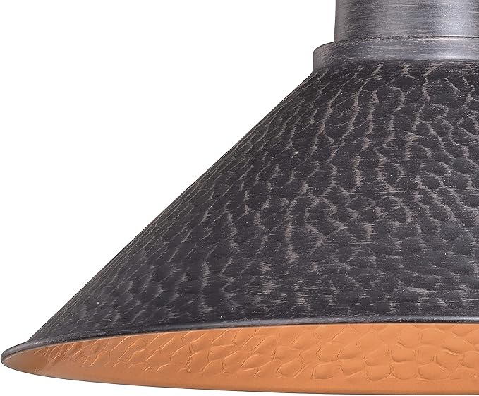 VAXCEL Outland 9 in. H 1-Light Aged Iron and Light Gold Dusk to Dawn Sensor Farmhouse Outdoor Wall Sconce, Gooseneck Metal Shade, Dark Sky Compliant for Exterior Porch Patio Front Door or Garage