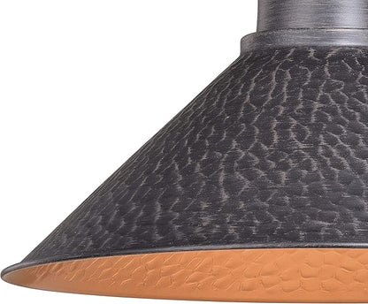 VAXCEL Outland 9 in. H 1-Light Aged Iron and Light Gold Dusk to Dawn Sensor Farmhouse Outdoor Wall Sconce, Gooseneck Metal Shade, Dark Sky Compliant for Exterior Porch Patio Front Door or Garage