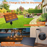 120FT Solar String Lights Outdoor,Solar Patio Lights Waterproof with Remote & 40+2 Dimmable ST38 Shatterproof LED | Lumora