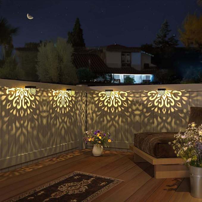 Solar Fence Lights Wall lihgts Outdoor Decorations 6 Pack Solar Step Lights Outdoor Waterproof LED Solar Powered | Lumora