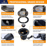 Gardenreet LED Well Lights Low Voltage - Brass In-Ground Ip65 Weatherproof 12V Lighting - Outdoor Path Light | Lumora
