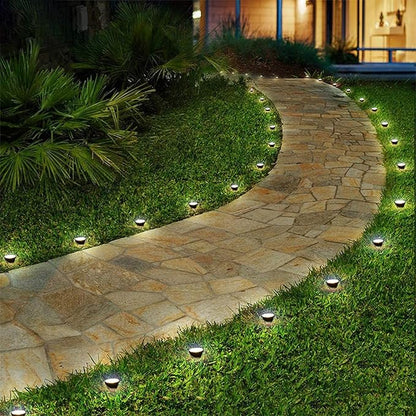 Solar Pathway Lights, 10 in 1 Waterproof LED Solar Lights String Outdoor Garden Lights, Auto On/Off Solar Walkway Lights for Yard, Landscape, Pathway, Walkway, Path