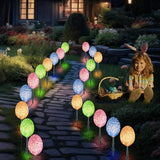 Enhon Solar Easter Egg Lights with Stake, 25FT 20LED Easter Egg Pathway Lights for Easter Outdoor Decorations, 8 | Lumora