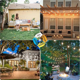 Mlambert Plug in 3 Color Outdoor LED Dimmable String Lights Bundle with 6 Pack Replacement Bulbs | Lumora