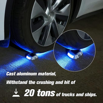 VOLISUN Solar Deck/Dock Lights, 16-Pack Led IP68 Waterproof Outdoor Warning Step Lights for Driveway Sidewalk Garden Pathway Yard (Blue, Auto On/Off