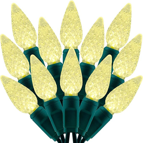 140 Warm White Strawberry One-Piece LED Christmas Lights, Pack of 2 Strands 70 Count 36 ft, High Waterproof UL | Lumora