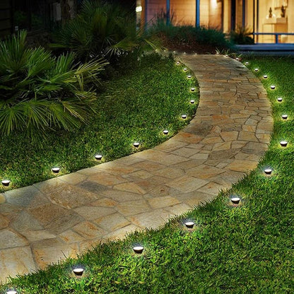 Solar Pathway Ground Lights 10 LED Solar String Ground Lights Solar Powered Inground Lights for Garden Lawn Walkway Driveway