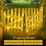 QITONG 2 Pack Solar Christmas Lights Warm White, Each 66ft 200 LED Solar String Lights Outdoor Waterproof, 8 Modes | Lumora