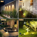APONUO Metal Solar Spot Lights Outdoor with 9.8ft Cable Solar Powered Landscape Lighting Low Voltage IP65 | Lumora