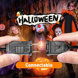 10FT Halloween Orange LED String Lights, 10 Clear Orange Bulbs with Black Wire, Outdoor Waterproof Vintage | Lumora