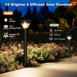 XMCOSY+ Smart Solar Pathway Lights, Bluetooth APP Control with Motion Sensor, 150LM RGBCW Color Changing Landscape | Lumora