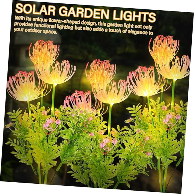 4Pcs Solar Garden Lights Outdoor Solar Powered Lights Sturdy Decor for Garden Pathway Automatic Charging Day Night Brightness