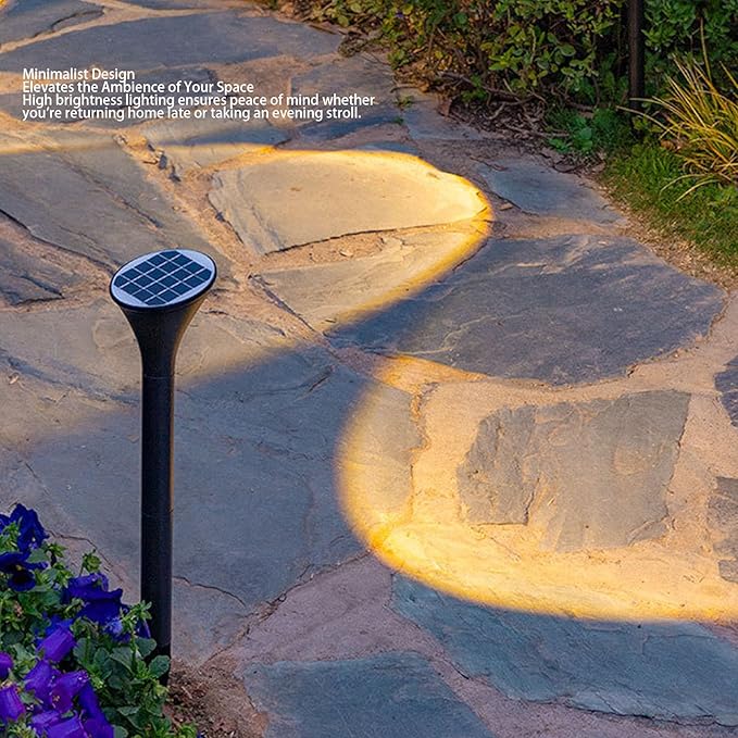 Solar Pathway Light Water Proof Polycrystalline Silicon Solar Powered Outdoor Light for Garden Yard Walkway Decor Landscape Lighting