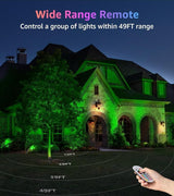 SUNVIE RGBW Outdoor Spotlight 12W LED Landscape Spotlights 120V Color Changing Spotlight Outdoor with Remote | Lumora