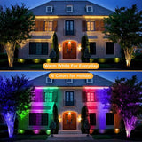 Junview Low Voltage Landscape Lights Christmas 10W RGBW Warm White LED Well Landscape Lighting Waterproof Outdoor | Lumora