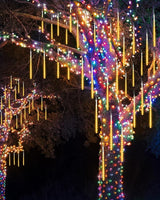 Flacchi Warm White 20 Tubes 480 LED Raindrop Meteor Shower Icicle Lights with Timer Function - Outdoor String Light | Lumora