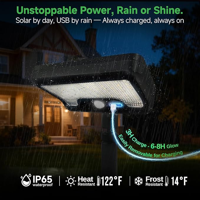 Solar Motion Sensor Pathway Lights - Warm & Daylight Selectable Path Light 3 Modes, IP65 Waterproof Black LED Garden Lighting with Remote Control for Outside Landscape Walkway (4 Pack)