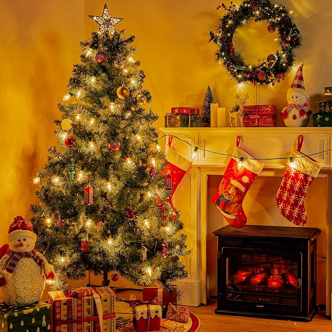 Brightown C9 Clear Christmas String Lights - Outdoor Christmas Tree Lights String - Hanging Christmas Roofline | Lumora