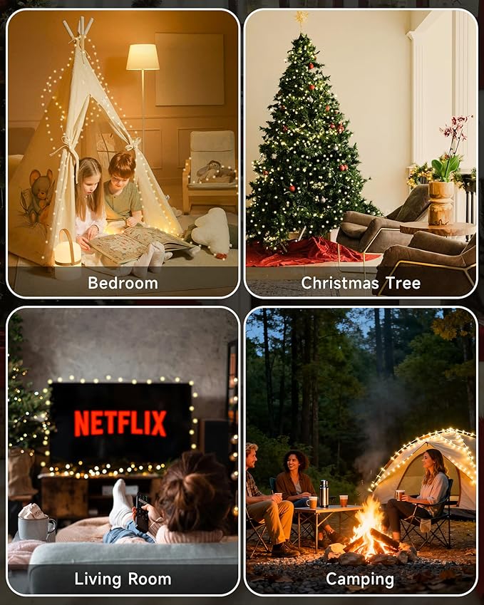 165FT 500LED String Lights LED Starry Fairy Light, Twinkle String Lights Decorative Lights with 8 Modes 30V Plug in | Lumora