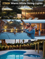 XMCOSY+ Smart Outdoor String Lights, 150Ft G40 Globe Patio Lights with 75 LED Bulbs, WiFi & APP Control, Work with | Lumora
