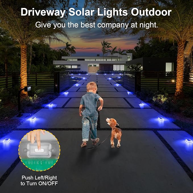 T-SUN Solar Deck Lights Outdoor Waterproof, Deck Lights Solar Powered, Driveway Marker Light for Fence Front Door | Lumora