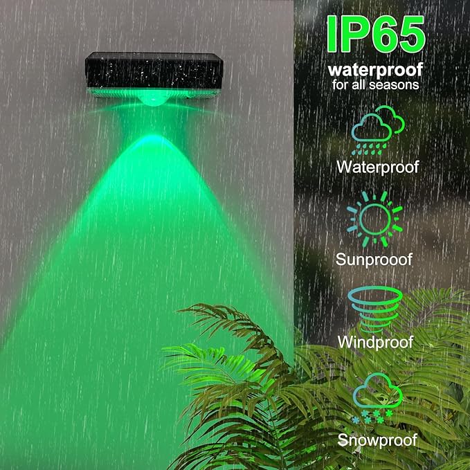 Solar Fence Lights,Fence Lights Solar Powered Waterproof IP65 Multicolor Led 12 Fixed Colors ＆RGB Color Changing for Pool, Deck, Patio, Porch, Stairs, Holiday-12pack