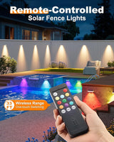 VOLISUN Solar Fence Lights with Remote Control, 50 Lumen LED Fence Lights Solar Powered, IP65 - Outdoor Path Light | Lumora