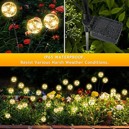 Outdoor Solar Lights for Yard, 4 Packs 16LED, Solar Globe Lights Outdoor, Garden Decor for Outside, Patio Decor for Outside, Unique Gifts for Women, Gifts for Grandma