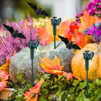 VIHOSE 3 Pack Halloween Bat Solar Decorative Bat Garden Stakes Decorative Outdoor Solar Stick for Yard Haunted House Porch Ornament for Patio Lawn Outside Decoration (Battery Not Included)
