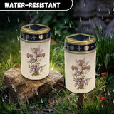 Cross Floral Solar Pathway Lights Outdoor Waterproof Garden Solar Lights Solar Cemetery Lights for Grave Weather | Lumora