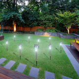 10 Pcs Outdoor Solar Pathway Lights,Stainless Steel LED Landscape Lighting,Outdoor Waterproof Solar Garden | Lumora