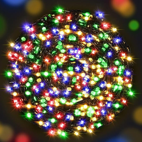 AmyHomie Multicolor Christmas Lights Outdoor, 300LED Lights with 8 Lighting Modes, End to End Connectable Fairy | Lumora