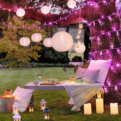 JMEXSUSS 66 Ft Connectable Pink Lights for Room Decor, 200 LED Pink String Fairy Christmas Lights Clear Wire Plug in for Bedroom Indoor Outdoor Girl's Room Home Anniversary Birthday