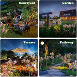 Solar Flower Lights-2 Pack Solar Garden Lights, Outdoor Waterproof Decorative Light, Butterfly Flower Garden Decor | Lumora