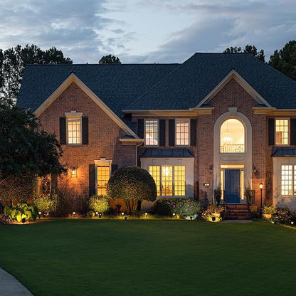 Gama Sonic Premier Outdoor Pathway Garden Landscape Light with 2 Color LEDs, Warm White and Bright White, Black, Heavy Duty Cast Aluminum, 50 Lumens, 4-Pack (239iP490080)