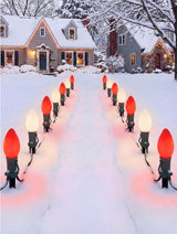 Christmas Multicolor String Lights, Vintage red White Christmas Decor with 26 Red/White Bulbs, 25FT UL Certified C9 | Lumora