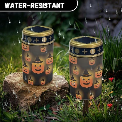 Pumpkin Light Solar Powered Garden Lights Outdoor Solar Lights Portable Solar Yard Lights Waterproof Cemetery Garden Solar Lights Outside Solar Powered Pathway Light