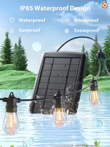 addlon 104FT(98FT+6) Solar String Lights Outdoor Waterproof with USB Port & Remote Control Solar Patio Lights for | Lumora