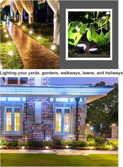 flexman Solar Outdoor Lights, Multiapplication Outdoor Lights Solar Powered, IP55 Solar Pathway Lights for Yard, Patio, Lawn, Pathway, Driveway, Sidewalk, Landscape, Swimming Pool (Warm Light)