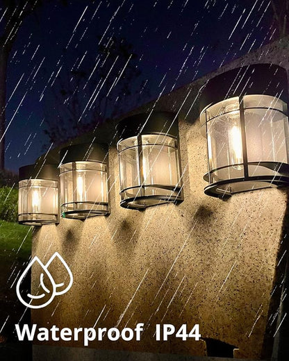 Solar Fence Lights, Upgrade Solar Deck Lights, Waterproof Solar Outdoor Lights for Wall Yard Post,Steps, Easy-to-Install