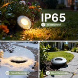 LOHAS Dusk to Dawn Low Voltage Landscape Lighting Warm White + RGB Modes, 6 Pack IP65 Outdoor In Ground Lights with | Lumora