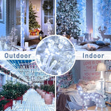 FULLBELL 33ft 100 LED Memory Pure Wire String Lights, Indoor/Outdoor, White (100LED), 5W, 125V, 3000K, Water | Lumora
