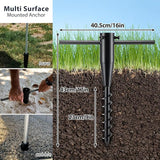 10FT String Light Poles with Spiral Ground Stakes, 38mm Adjustable Height Rustproof Metal Posts for Garden Lawn | Lumora