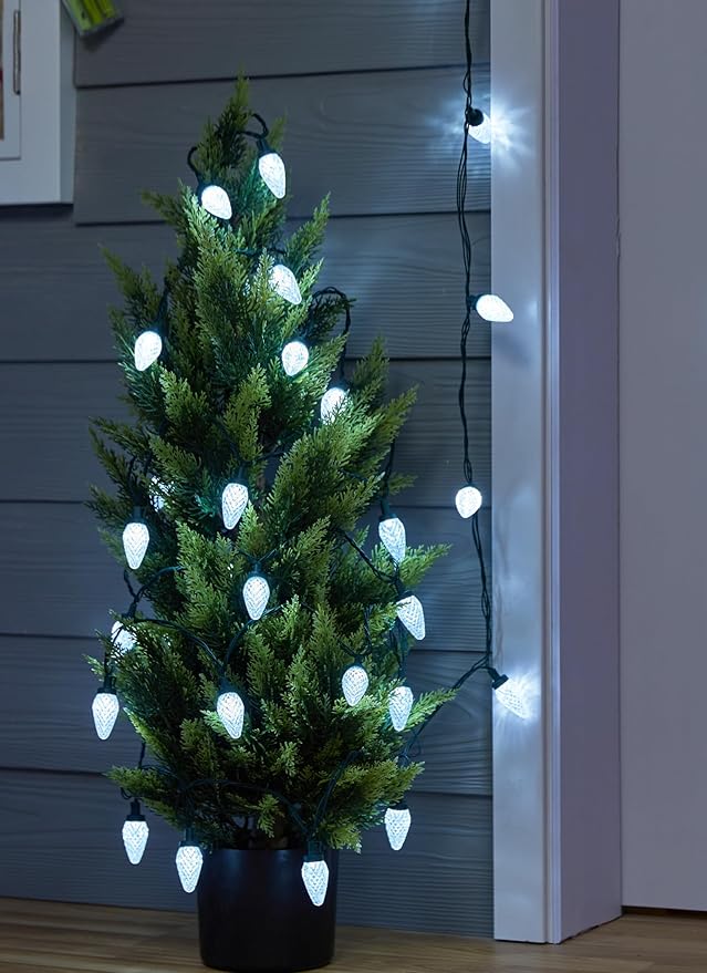 C9 LED Christmas Lights Outdoor, 81 Feet 100 LED String Light with Timer & 8 Lighting Mode, Waterproof Commercial | Lumora