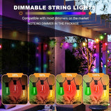 LAMPHOME Outdoor String Lights, 26FT Patio Lights with 12+1 ST38 LED Edison Bulbs (1 Spare), Connectable String | Lumora