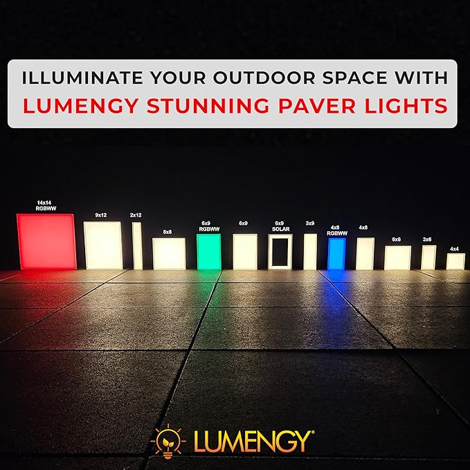 LUMENGY Paver Light 6x6 Inch (5.9x5.9), 5000K Daylight, Glare-Free Brick Lighting for - Outdoor Path Light | Lumora