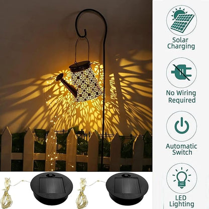 2pcs Solar Light Replacement Top Parts /Replacement Solar Light Tops for Lanterns/2.4inch Round Panel Lantern Lid with String Lights for Outdoor DIY Flower Lights